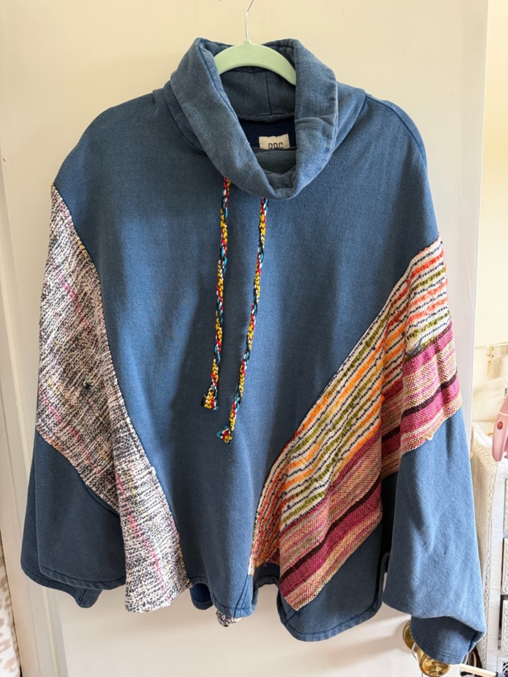 BDG Blue Hooded Sweatshirt with Fleece Lining